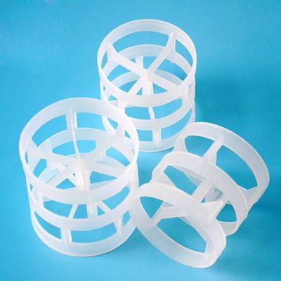 25mm 38mm Tower Packing PP PE RPP PVC CPVC PVDF PTFE PP Pall Ring PP Plastic Pall Ring